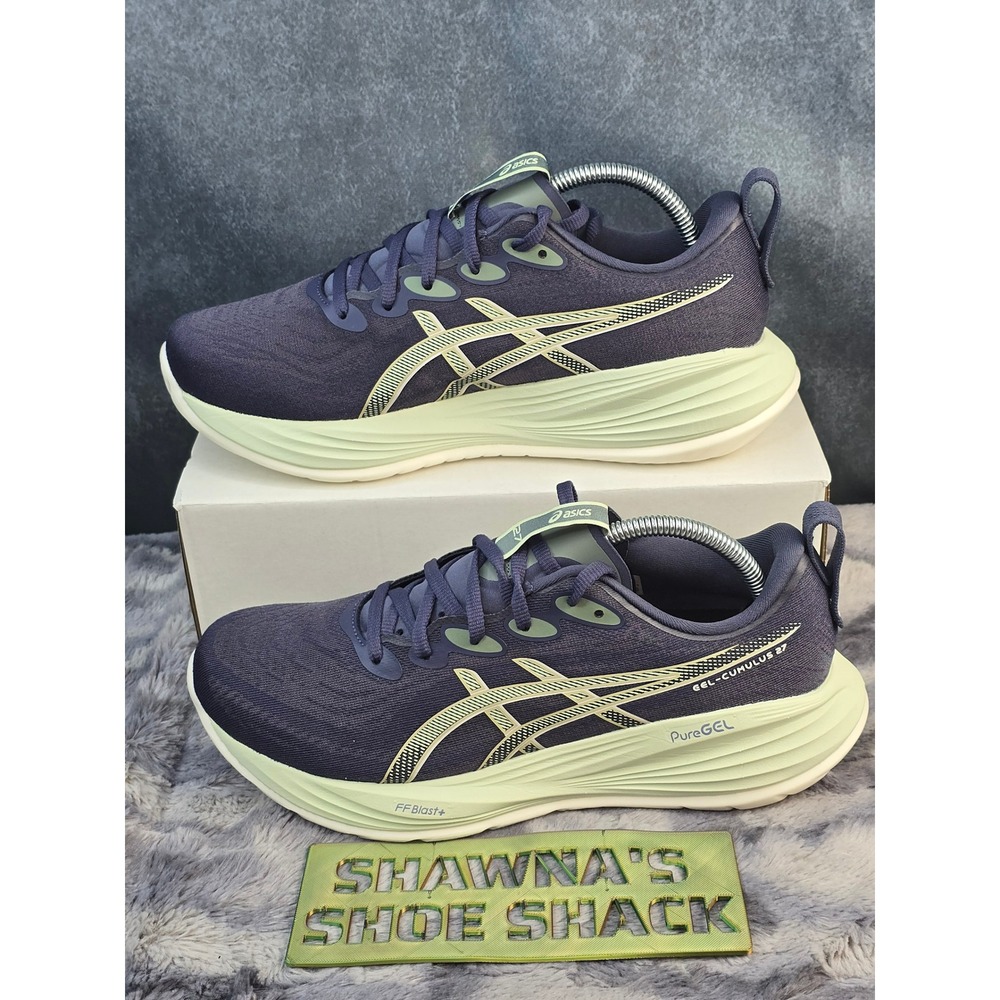 NWOT ASICS GEL-Cumulus 27 Purple Mint Running Shoes Womens 10 Wide 1012B773